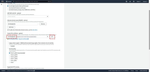 Select Your Certificate and Click Save Changes