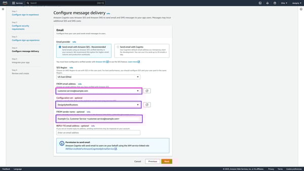 Create a Cognito user pool