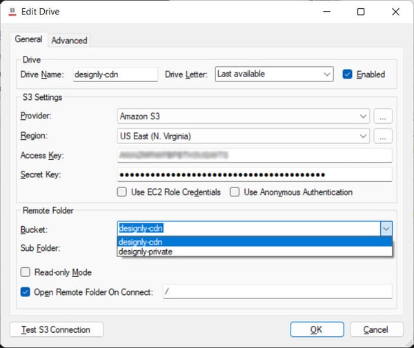 S3 Drive Profile