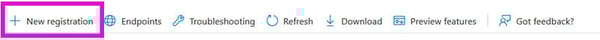 Create new registration